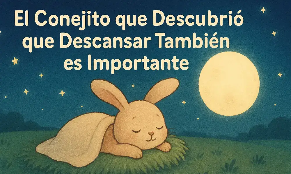 Cuentos Educativos Infantiles: El conejito que descubrió que descansar también es importante