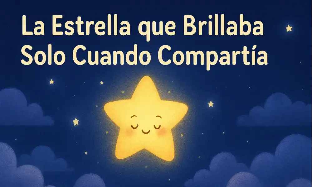 Cuentos Educativos Infantiles: La estrella que brillaba solo cuando compartía
