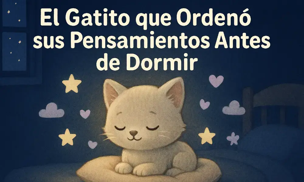 Cuentos de Animales: El Gatito que Ordenó sus Pensamientos Antes de Dormir