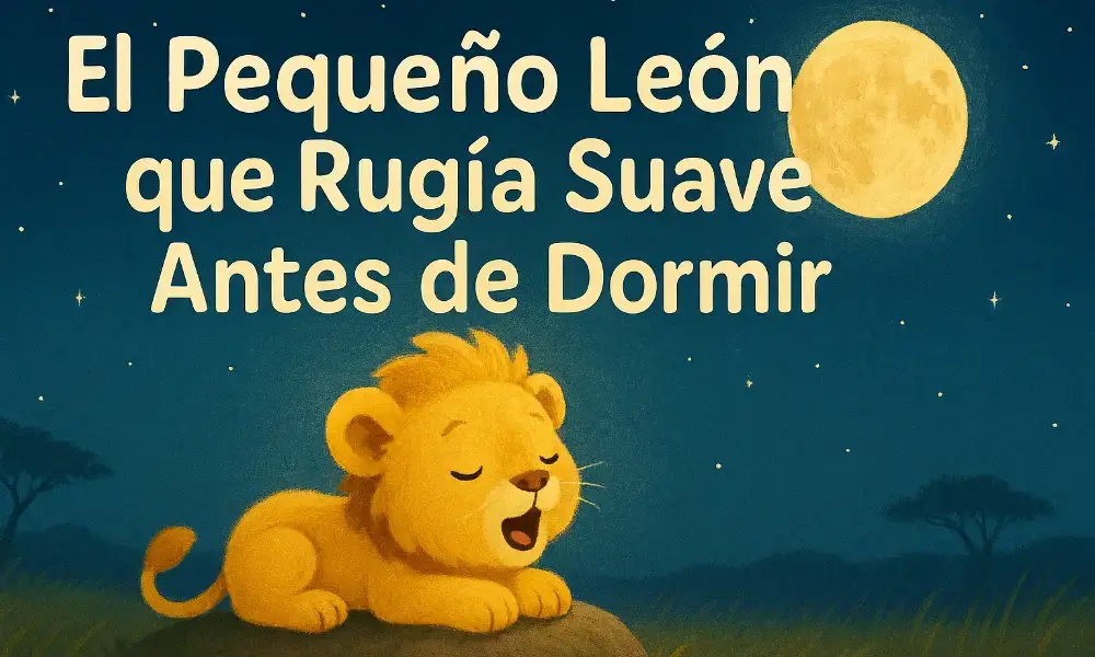 Cuentos de Animales: El Pequeño León que Rugía Suave Antes de Dormir