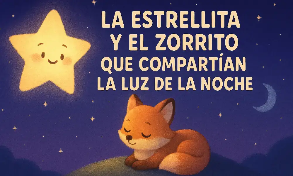 Cuentos de Animales: La Estrellita y el Zorrito que Compartían la Luz de la Noche