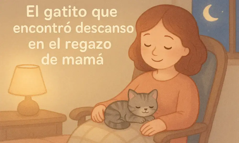 Cuentos para Bebés para Dormir: El gatito que encontró descanso en el regazo de mamá
