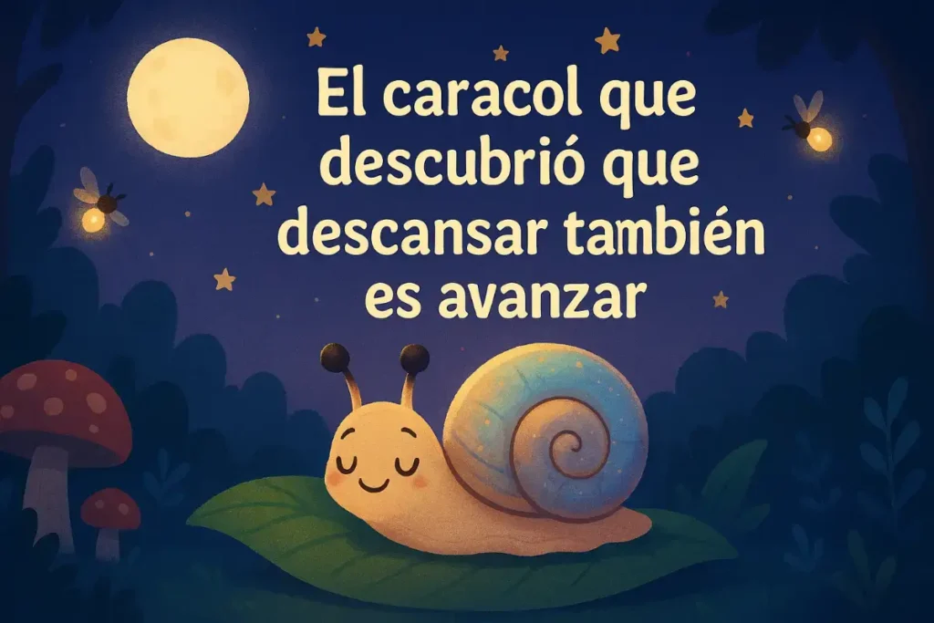 Cuentos con enseñanza: El caracol que descubrió que descansar también es avanzar