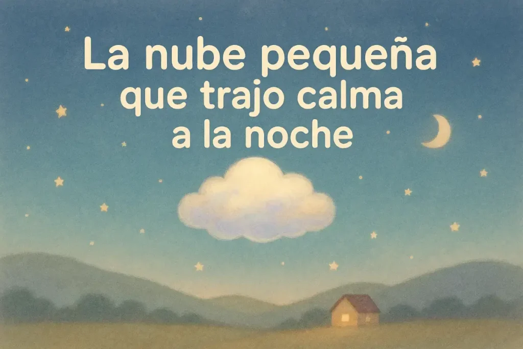 Cuentos cortos: La nube pequeña que trajo calma a la noche