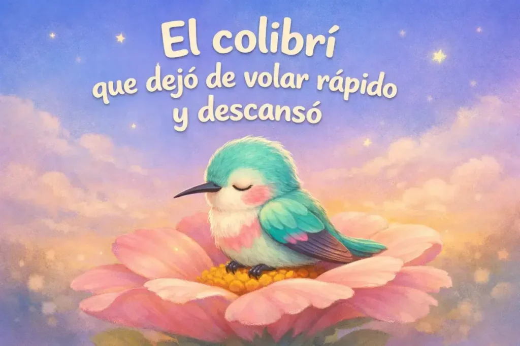 Cuentos cortos de animales: El colibrí que dejó de volar rápido y descansó