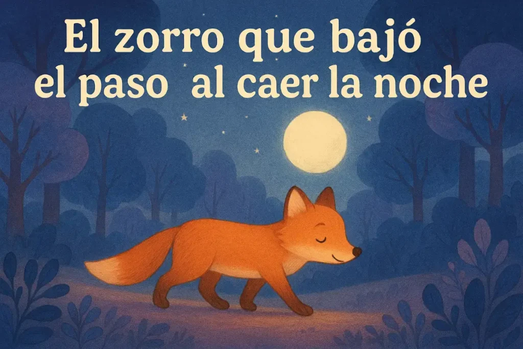 Cuentos cortos de animales: El zorro que bajó el paso al caer la noche
