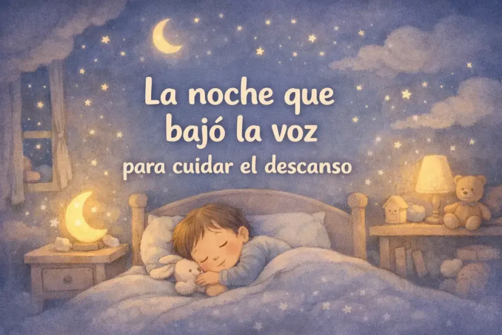 Cuentos cortos para dormir: La noche que bajó la voz para cuidar el descanso