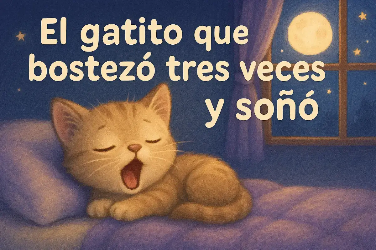 Cuentos cortos para dormir niños: El gatito que bostezó tres veces y soñó