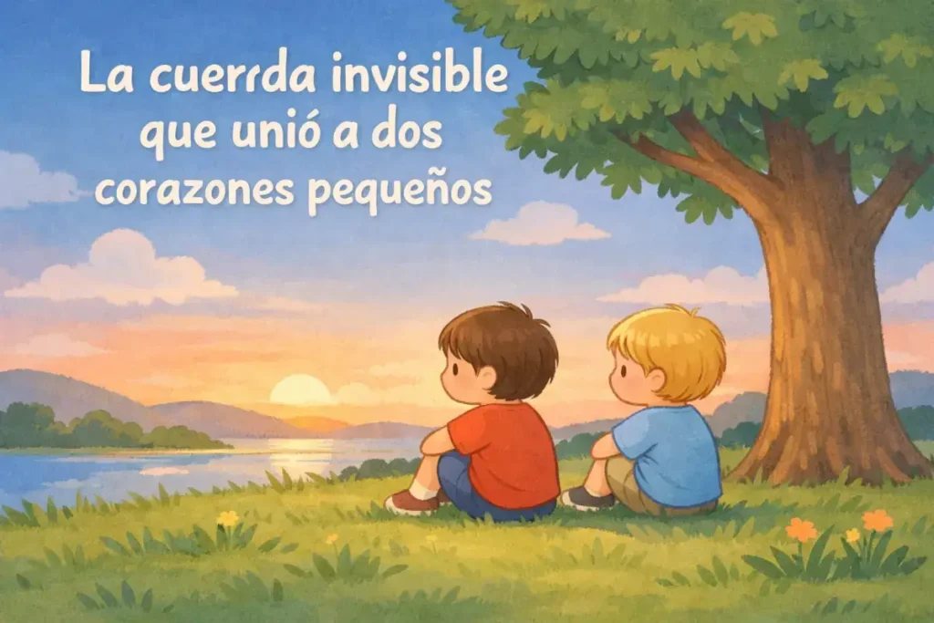 Cuentos de amistad: La cuerda invisible que unió a dos corazones pequeños