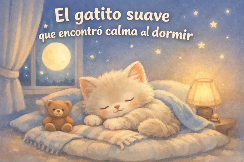 Cuentos de animales: El gatito suave que encontró calma al dormir