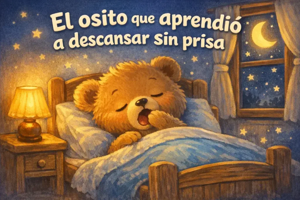 Cuentos de animales para dormir: El osito que aprendió a descansar sin prisa