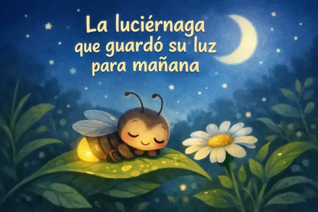 Cuentos infantiles cortos: La luciérnaga que guardó su luz para mañana