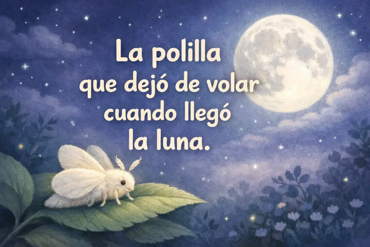 Cuentos infantiles cortos: La polilla que dejó de volar cuando llegó la luna