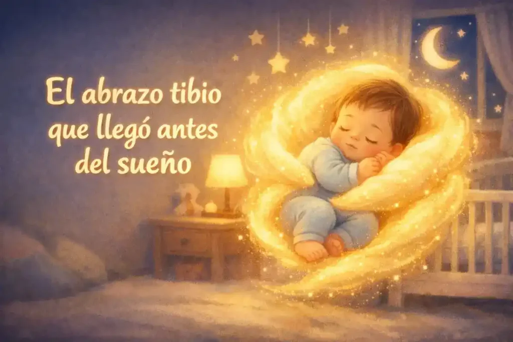 Cuentos infantiles para bebés: El abrazo tibio que llegó antes del sueño