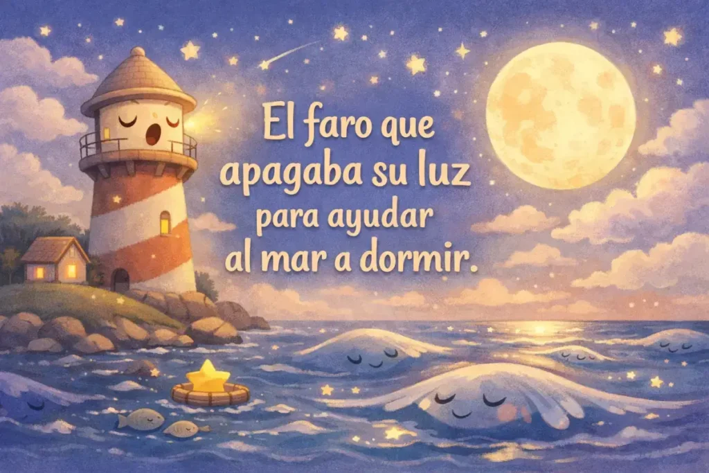 Cuentos largos para dormir: El faro que apagaba su luz para ayudar al mar a dormir