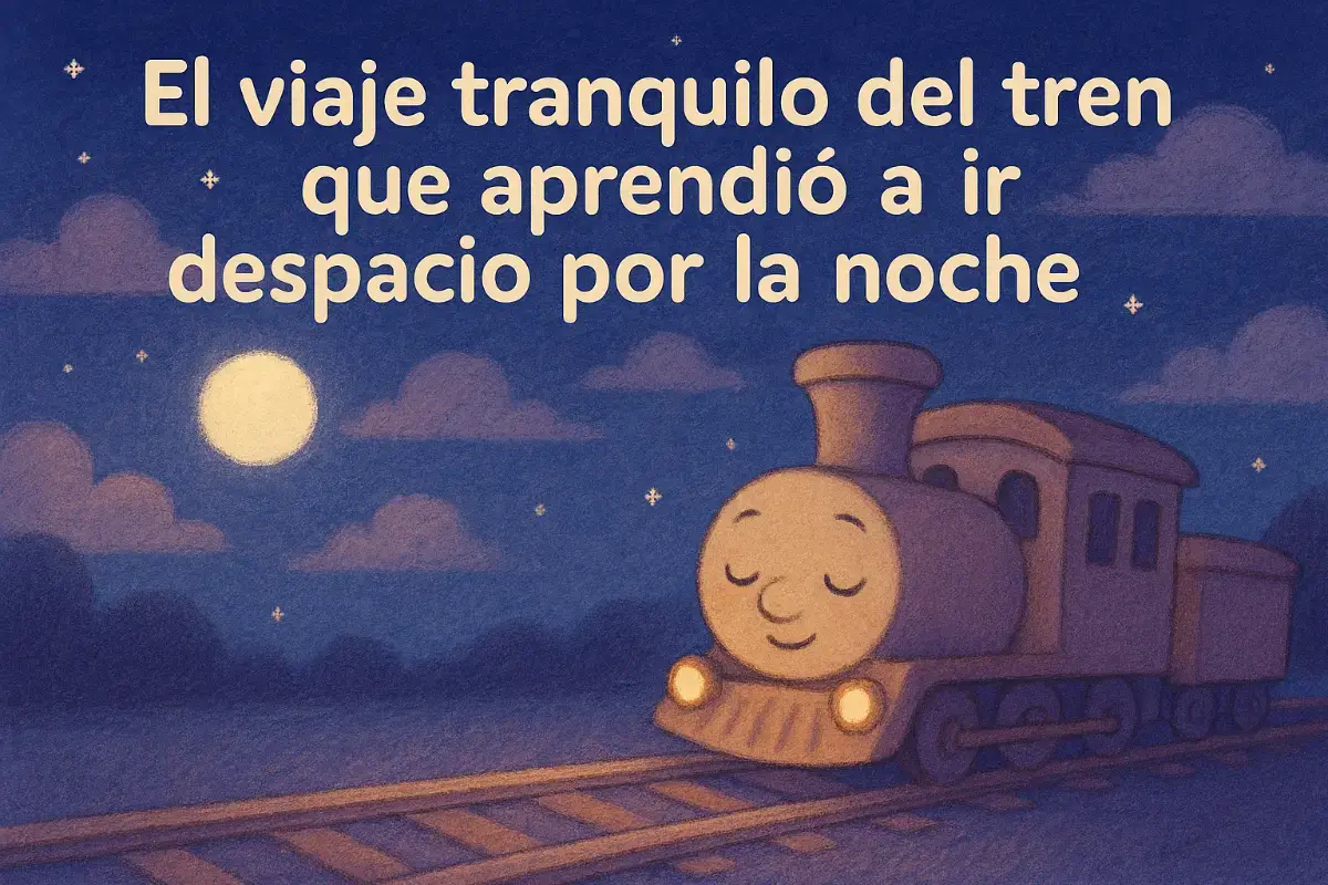 Cuentos largos para dormir: El viaje tranquilo del tren que aprendió a ir despacio por la noche