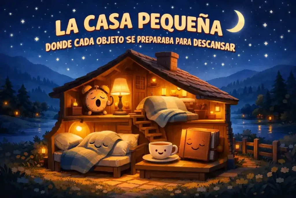 Cuentos largos para dormir: La casa pequeña donde cada objeto se preparaba para descansar