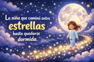 Cuentos largos para dormir: La niña que caminó entre estrellas hasta quedarse dormida