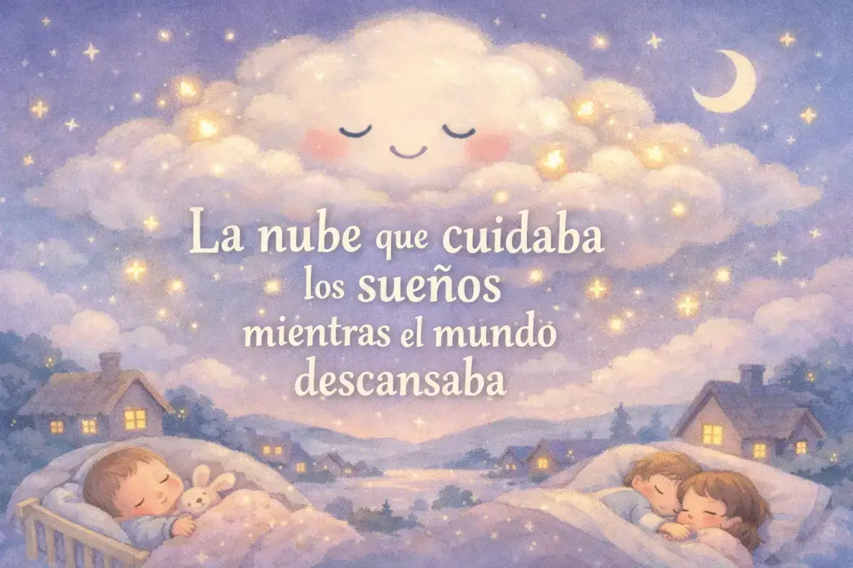 Cuentos largos para dormir: La nube que cuidaba los sueños mientras el mundo descansaba