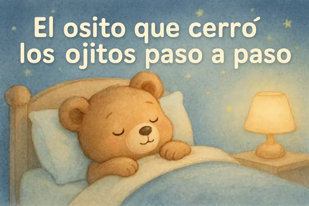 Cuentos para dormir: El osito que cerró los ojitos paso a paso