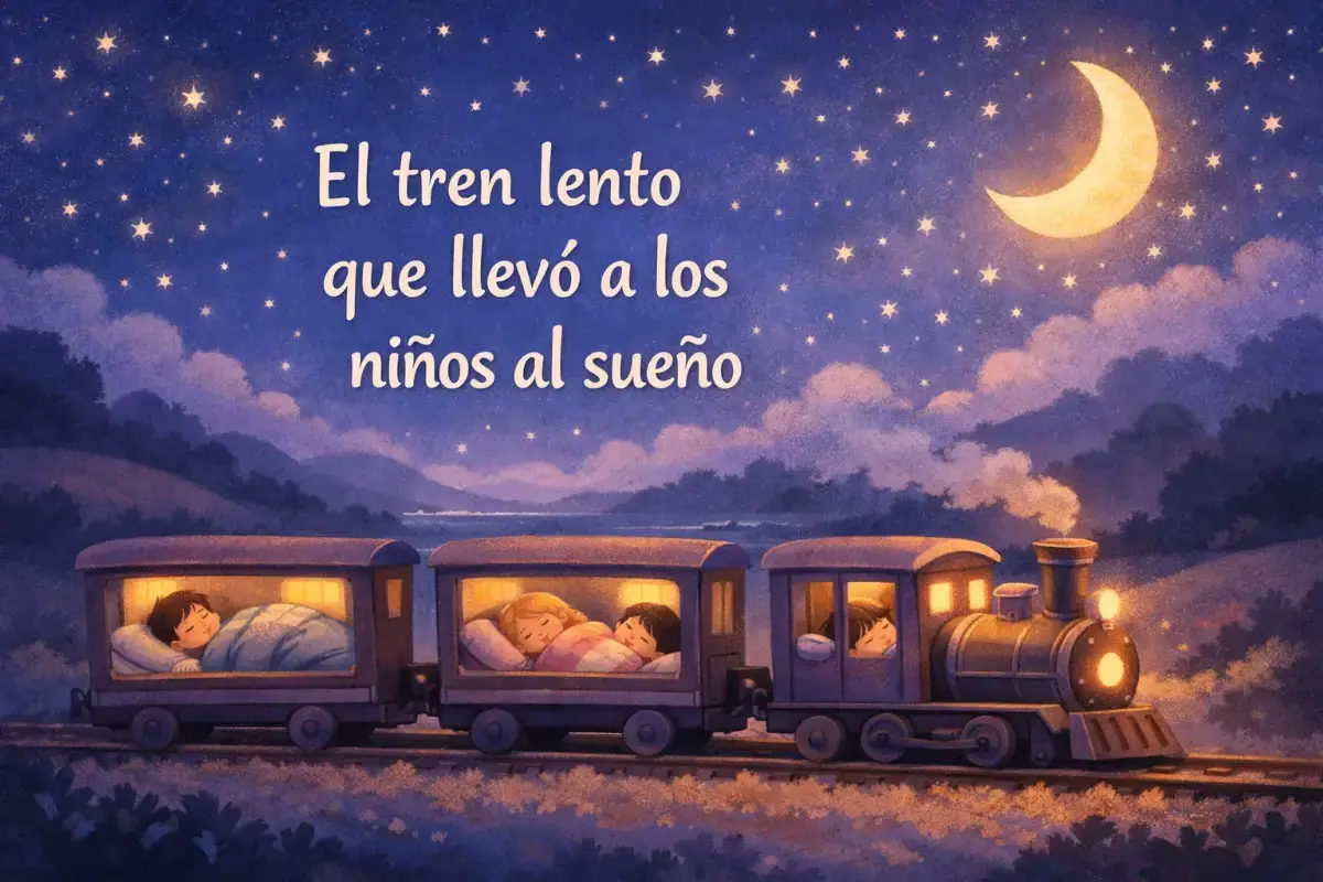 Cuentos para dormir: El tren lento que llevó a los niños al sueño
