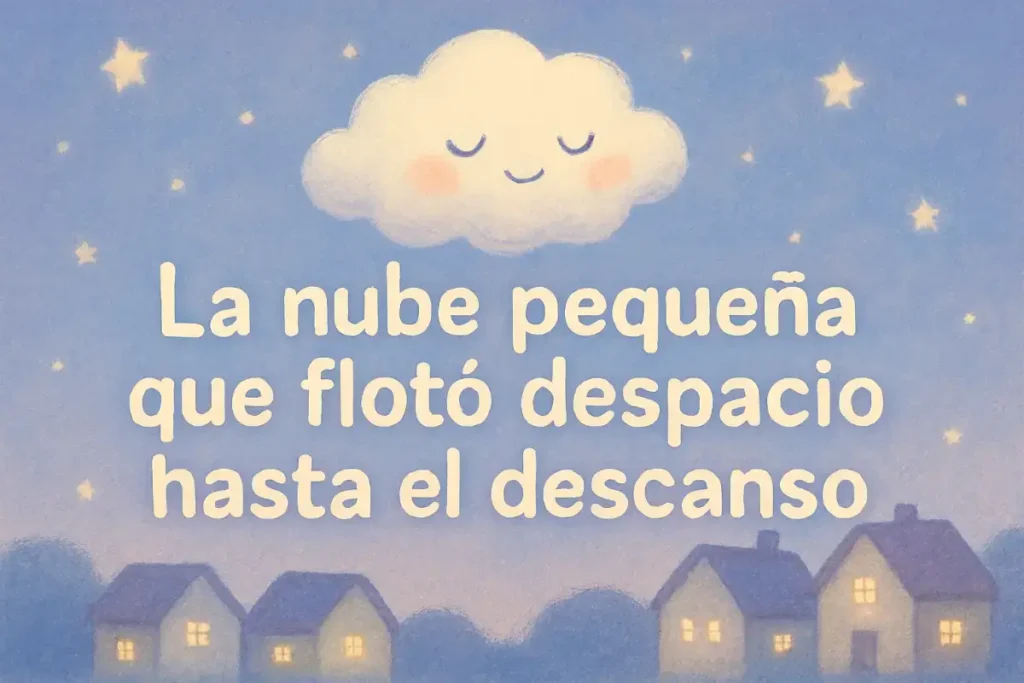 Cuentos para dormir bebés: La nube pequeña que flotó despacio hasta el descanso