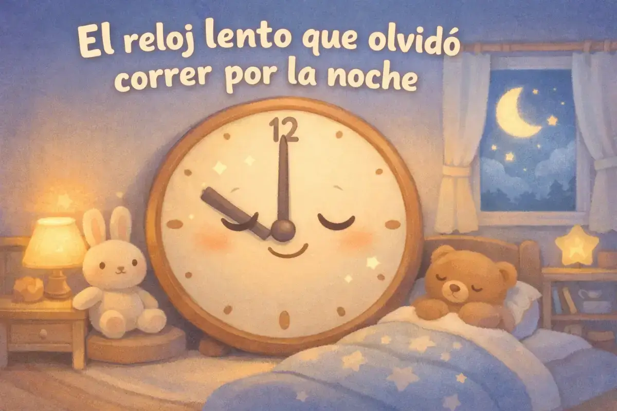 Cuentos para leer cortos: El reloj lento que olvidó correr por la noche