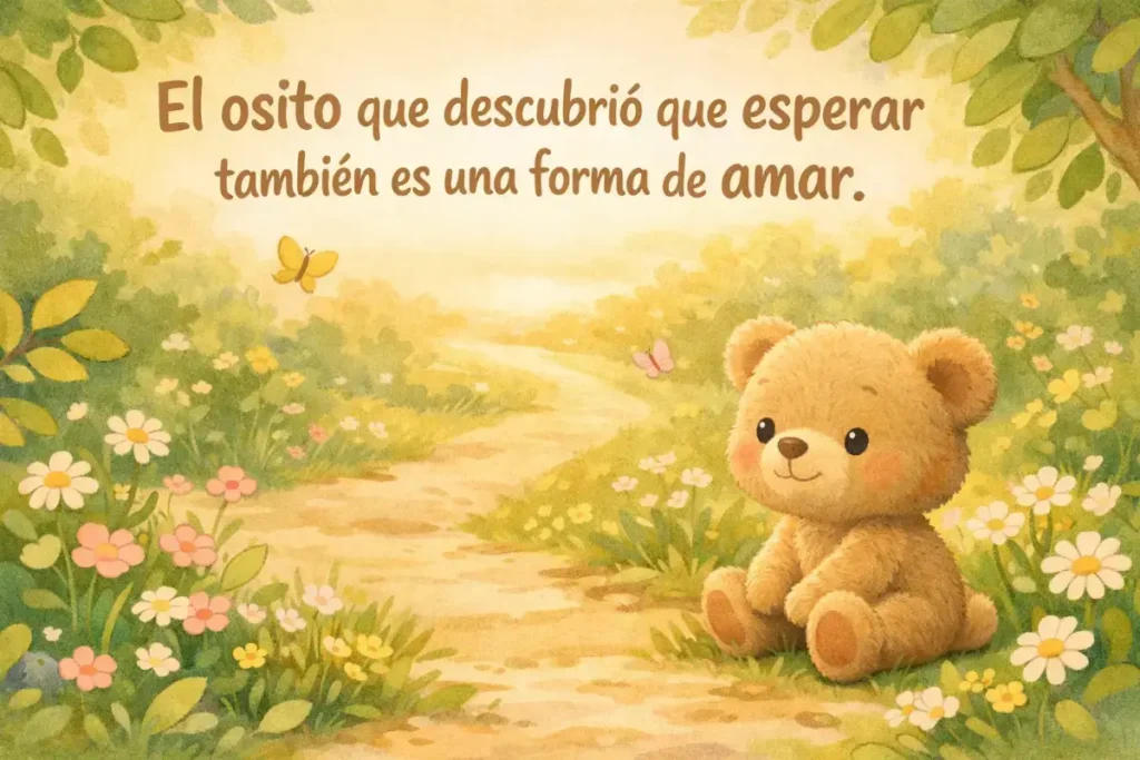 Fábulas cortas de animales: El osito que descubrió que esperar también es una forma de amar