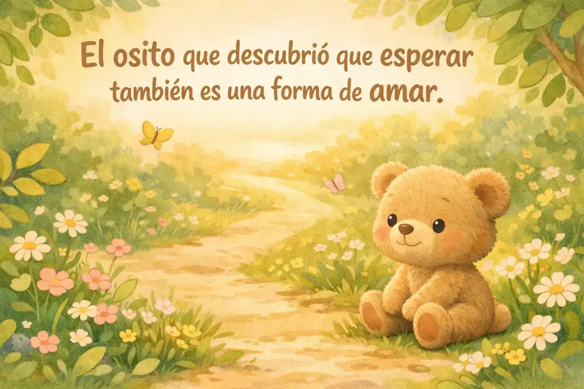 Fábulas cortas de animales: El osito que descubrió que esperar también es una forma de amar