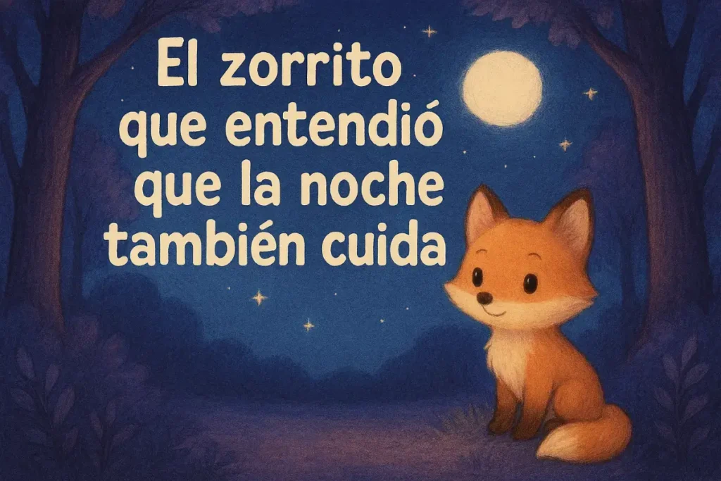 Fábulas cortas de animales: El zorrito que entendió que la noche también cuida
