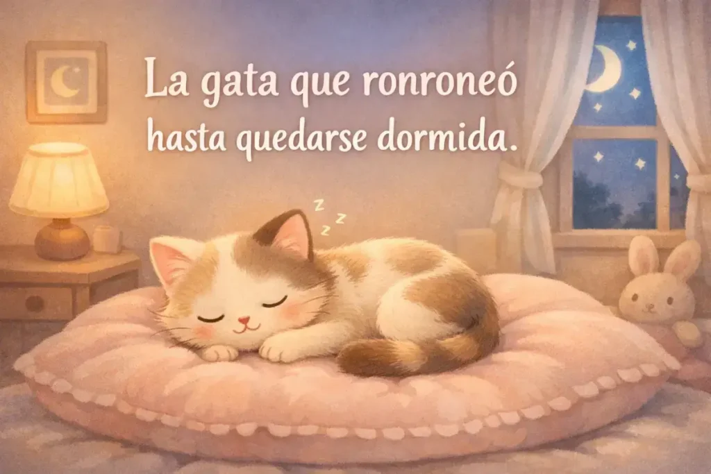 Historias cortas: La gata que ronroneó hasta quedarse dormida