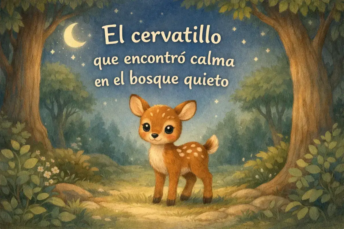 Historias cortas de animales: El cervatillo que encontró calma en el bosque quieto