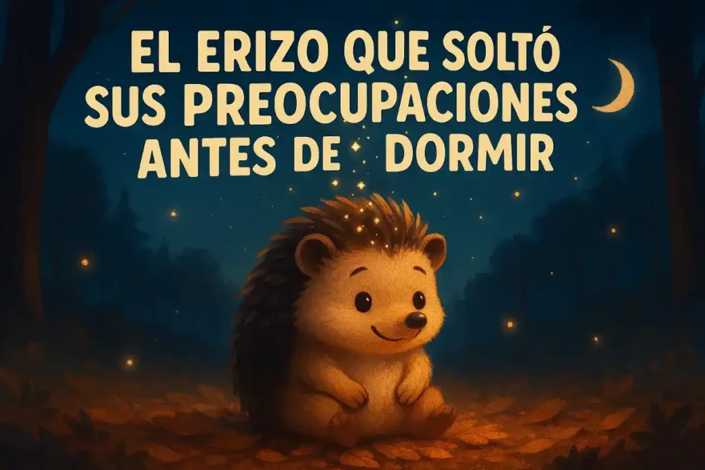 Historias cortas de animales: El erizo que soltó sus preocupaciones antes de dormir