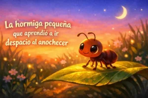 Historias de animales: La hormiga pequeña que aprendió a ir despacio al anochecer