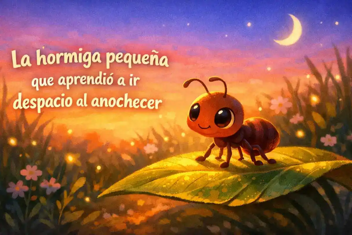Historias de animales: La hormiga pequeña que aprendió a ir despacio al anochecer