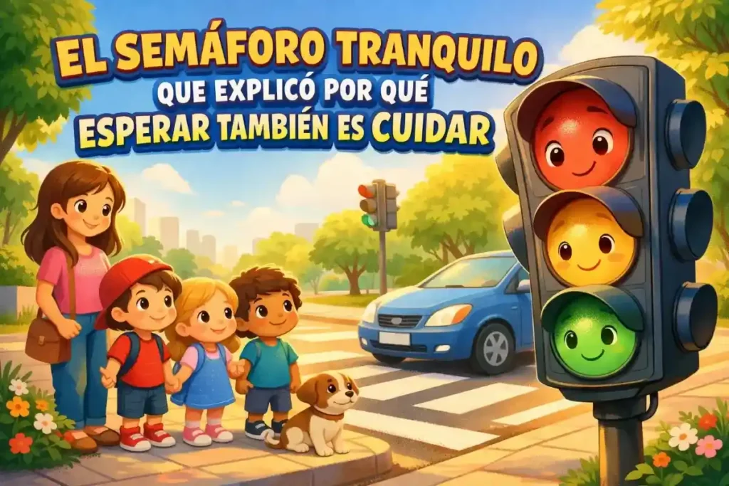 Historias educativas: El semáforo tranquilo que explicó por qué esperar también es cuidar