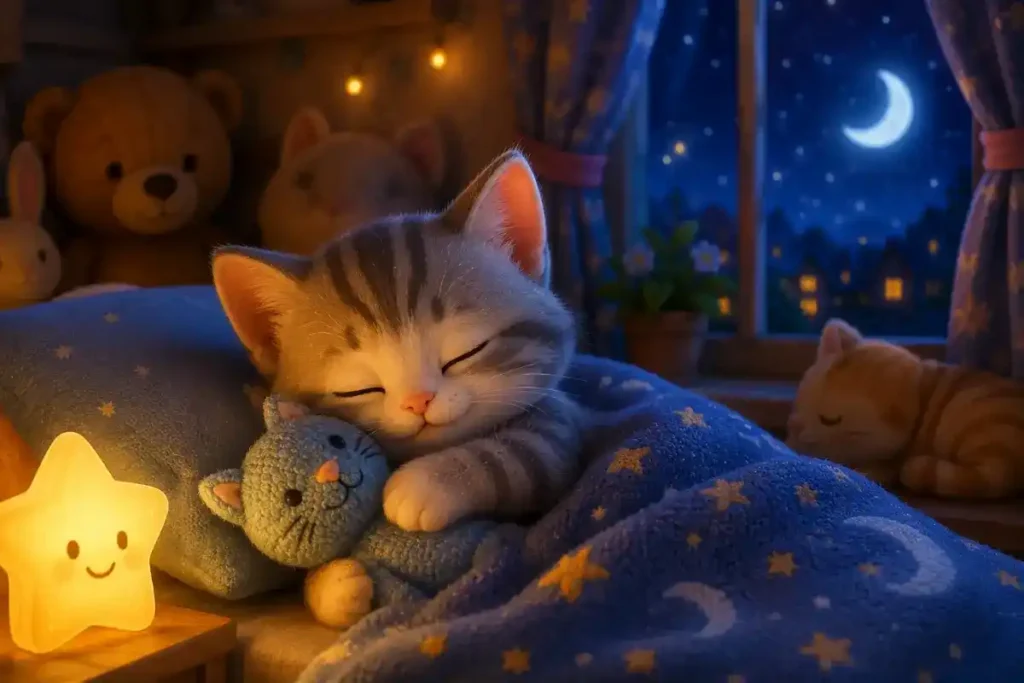 Cuentos rápidos: El gatito tranquilo que encontró su sueño
