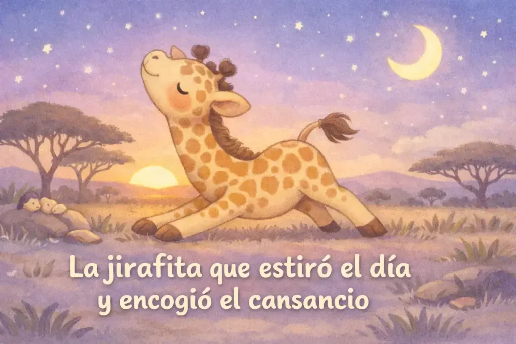 Fábulas de animales para dormir: La jirafita que estiró el día y encogió el cansancio