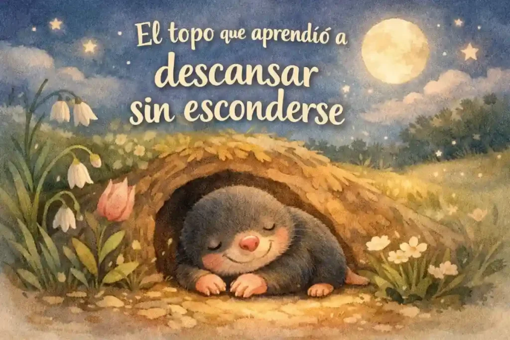 Historias cortas de animales: El topo que aprendió a descansar sin esconderse